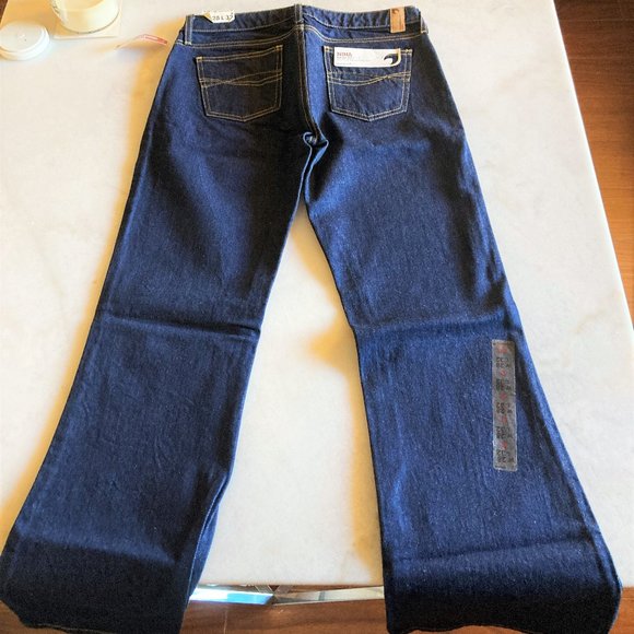 New! NWT Bluenotes Vintage Y2K flare leg dark denim jeans, indigo, 28W / 32L - Picture 3 of 5
